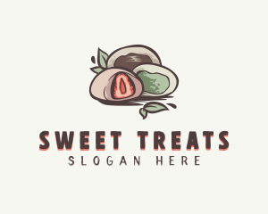 Sweet Mochi Dessert logo design