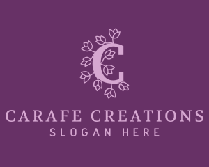 Floral Beauty Letter C logo design