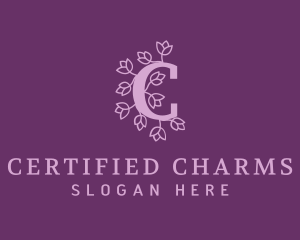 Floral Beauty Letter C logo design