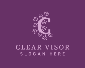 Floral Beauty Letter C logo design