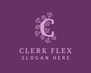 Floral Beauty Letter C logo design