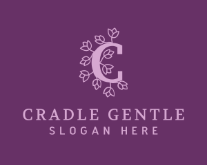 Floral Beauty Letter C logo design