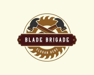 Hammer Blade Carpentry logo design