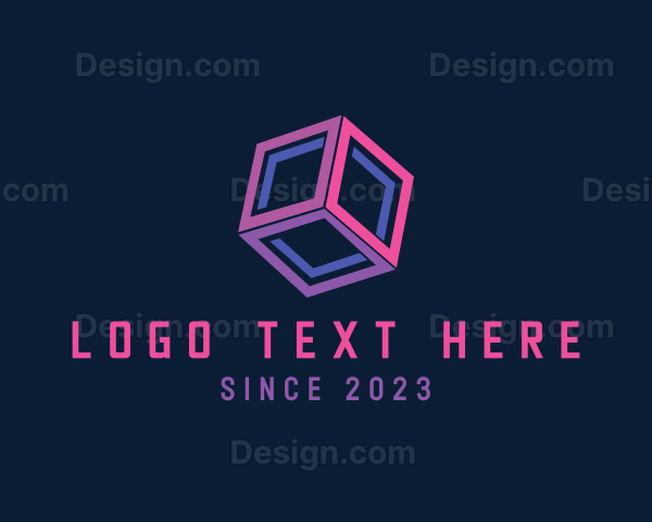 Digital Modern Cube Logo