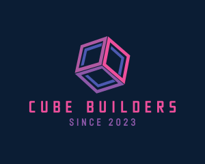 Digital Modern Cube logo design