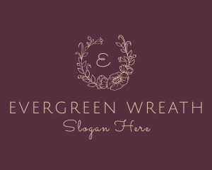 Wedding Flower Wreath logo design