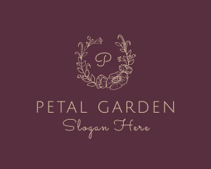 Wedding Flower Wreath logo design