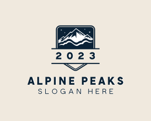 Alpine Mountain Hiking logo design