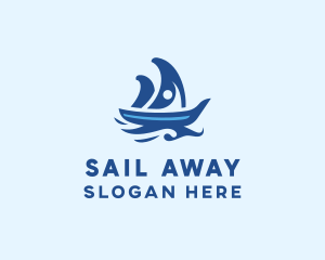 Travel Sailor Boat  logo design