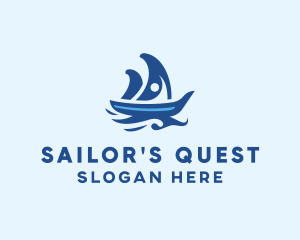 Travel Sailor Boat  logo design