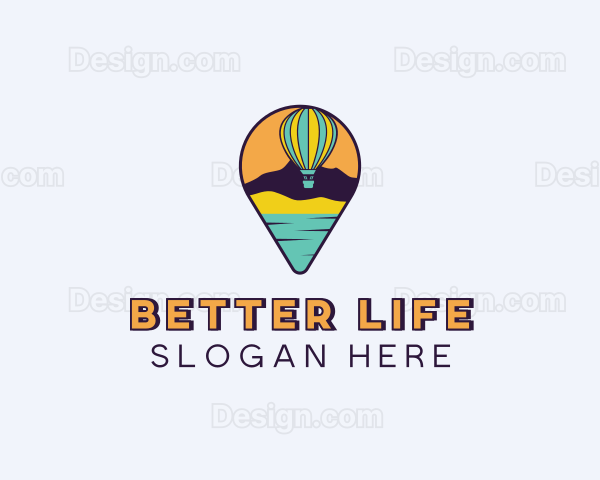 Hot Air Balloon Gps Logo