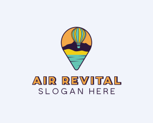 Hot Air Balloon Gps logo design