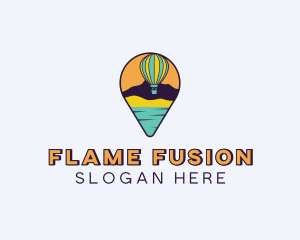 Hot Air Balloon Gps logo design