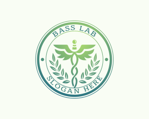 Clinic Hospital Caduceus logo design