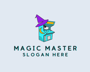 Arcade Wizard Hat logo design