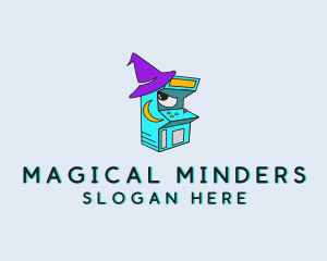 Arcade Wizard Hat logo design