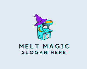 Arcade Wizard Hat logo design