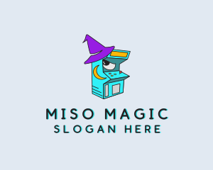 Arcade Wizard Hat logo design