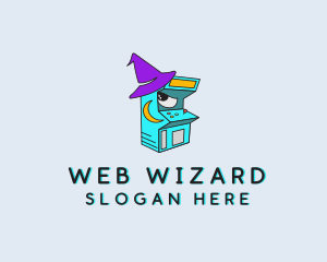 Arcade Wizard Hat logo design