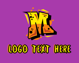 Graffiti - Graffiti Letter M logo design