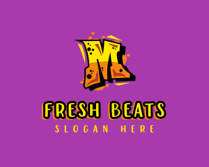 Hip Hop Graffiti Letter M logo