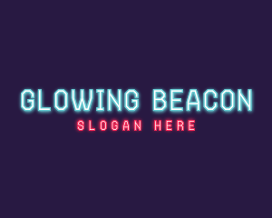 Neon Lights Nightlife logo design