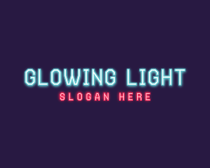 Neon Lights Nightlife logo design