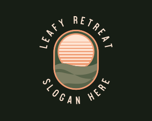 Tropical Sunset Vacation logo design