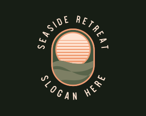 Tropical Sunset Vacation logo design