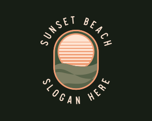 Tropical Sunset Vacation logo design