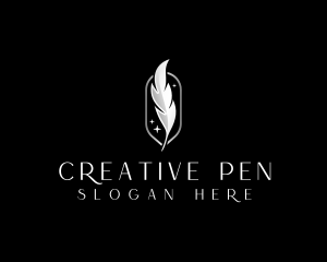 Writing Quill Pen logo design