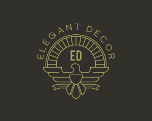 Elegant Bird Crest logo design