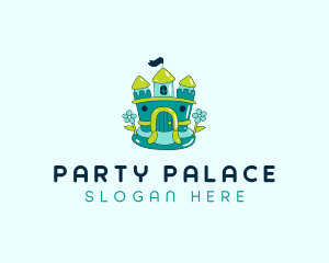 Inflatable Flower Castle  logo design