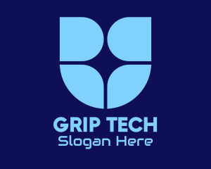 Blue Window Tech Shield logo design