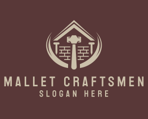 Brick Home Construction Mallet logo