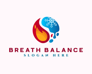 Flame Ice Balance logo design