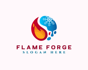 Flame Ice Balance logo design