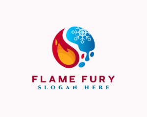 Flame Ice Balance logo design