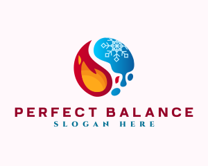 Flame Ice Balance logo design