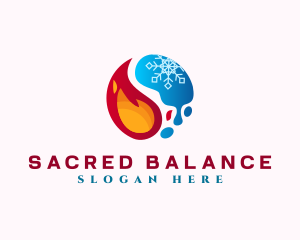 Flame Ice Balance logo design