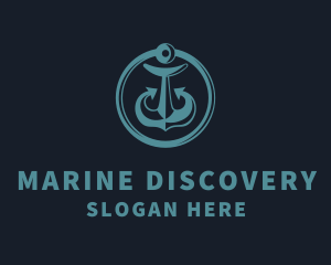 Anchor Marine Badge logo design