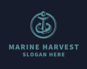 Anchor Marine Badge logo design