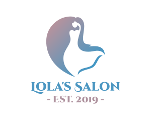 Blue Women Salon logo design