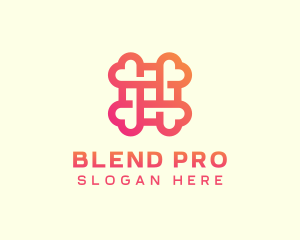 Gradient Medical Cross Heart logo design