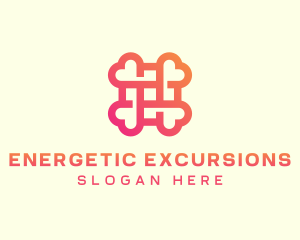 Gradient Medical Cross Heart logo design