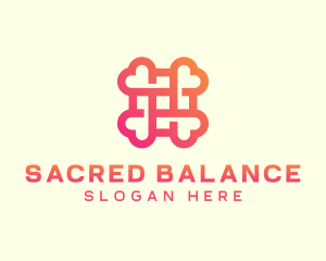 Gradient Medical Cross Heart logo design