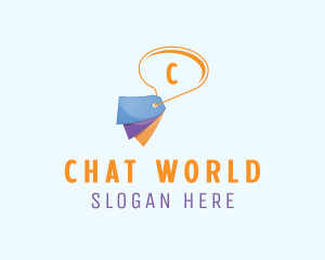 Chat Labels Price Tag logo design