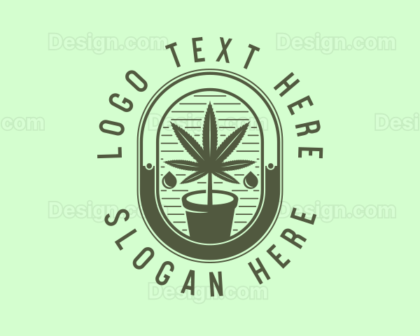 Marijuana Pot Plant Logo