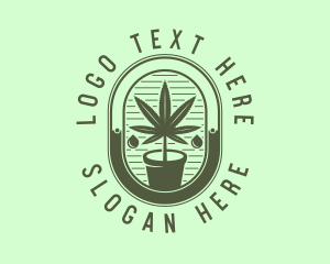 Marijuana Pot Plant logo