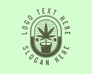 Marijuana Pot Plant Logo